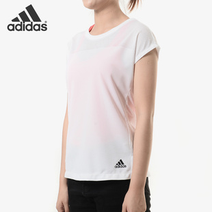 JACQUARD Adidas TEE 女子休闲圆领短T恤EK4719 阿迪达斯正品