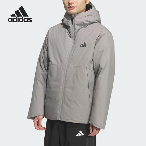 Adidas/阿迪达斯官方正品TECH DOWN JKT男士保暖连帽羽绒服KQ5503
