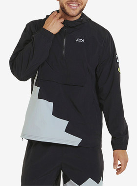 Puma/彪马正品篮球运动男子连帽套头半拉链外套上衣534185-01