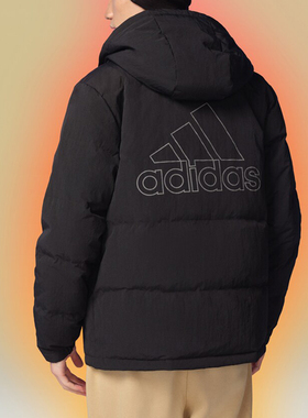 Adidas/阿迪达斯官方正品当季新款男士经典保暖连帽羽绒服IZ4883