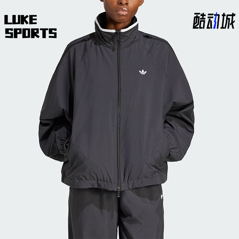Adidas/阿迪达斯正品三叶草女士梭织立领运动夹克外套JX9204
