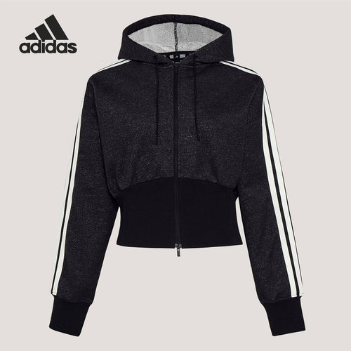 Adidas/阿迪达斯官方正品2026年新款女士休闲运动连帽夹克KX8905