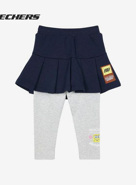 Skechers/斯凯奇正品海绵宝宝联名小童运动裤裙L122G047