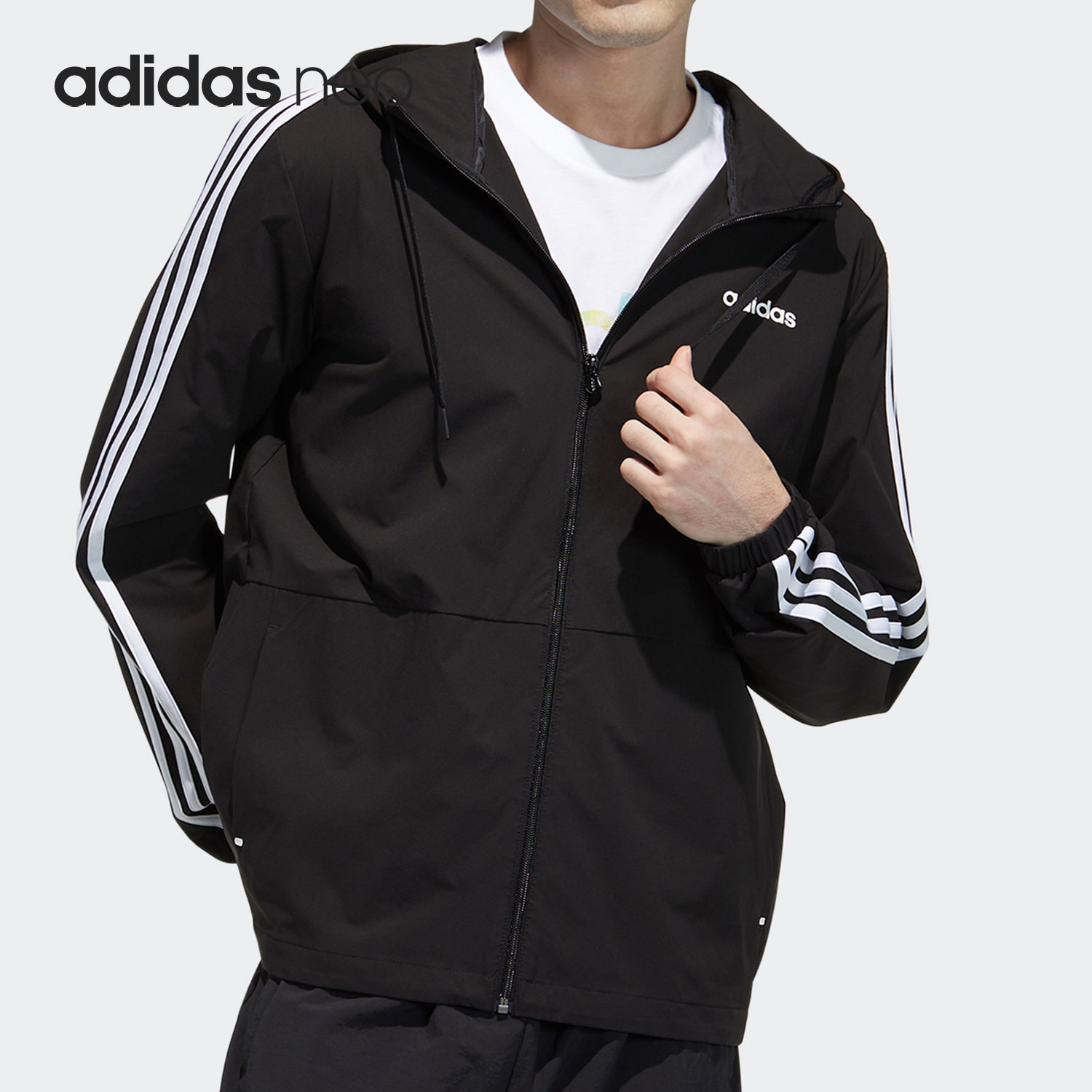 Adidas/阿迪达斯正品男子春季新款经典运动服连帽休闲外套GQ0622