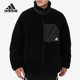 H20784 男子双面穿休闲毛绒保暖立领棉衣 Adidas 阿迪达斯正品