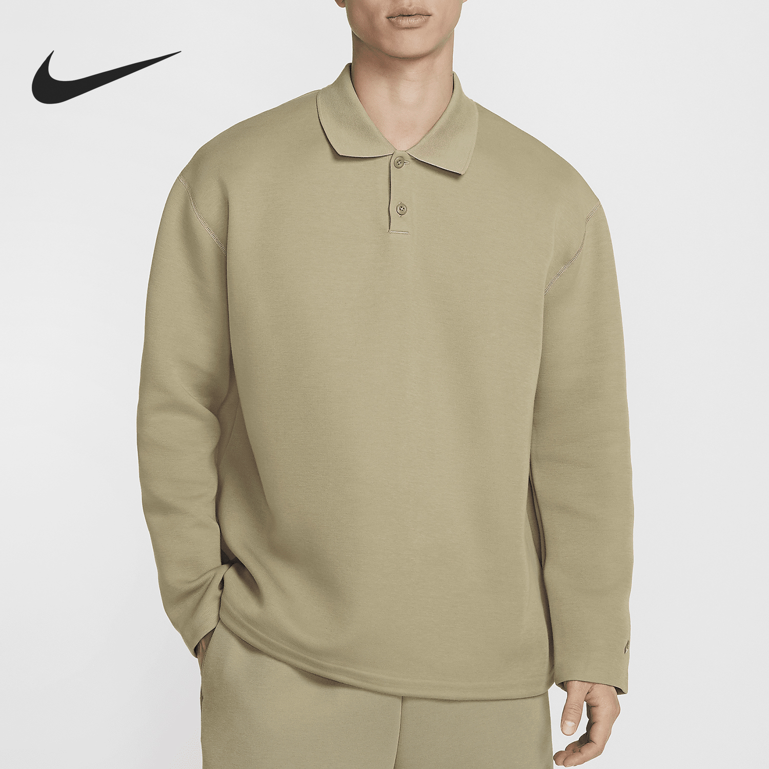 耐克男士复古翻领宽松休闲POLO衫