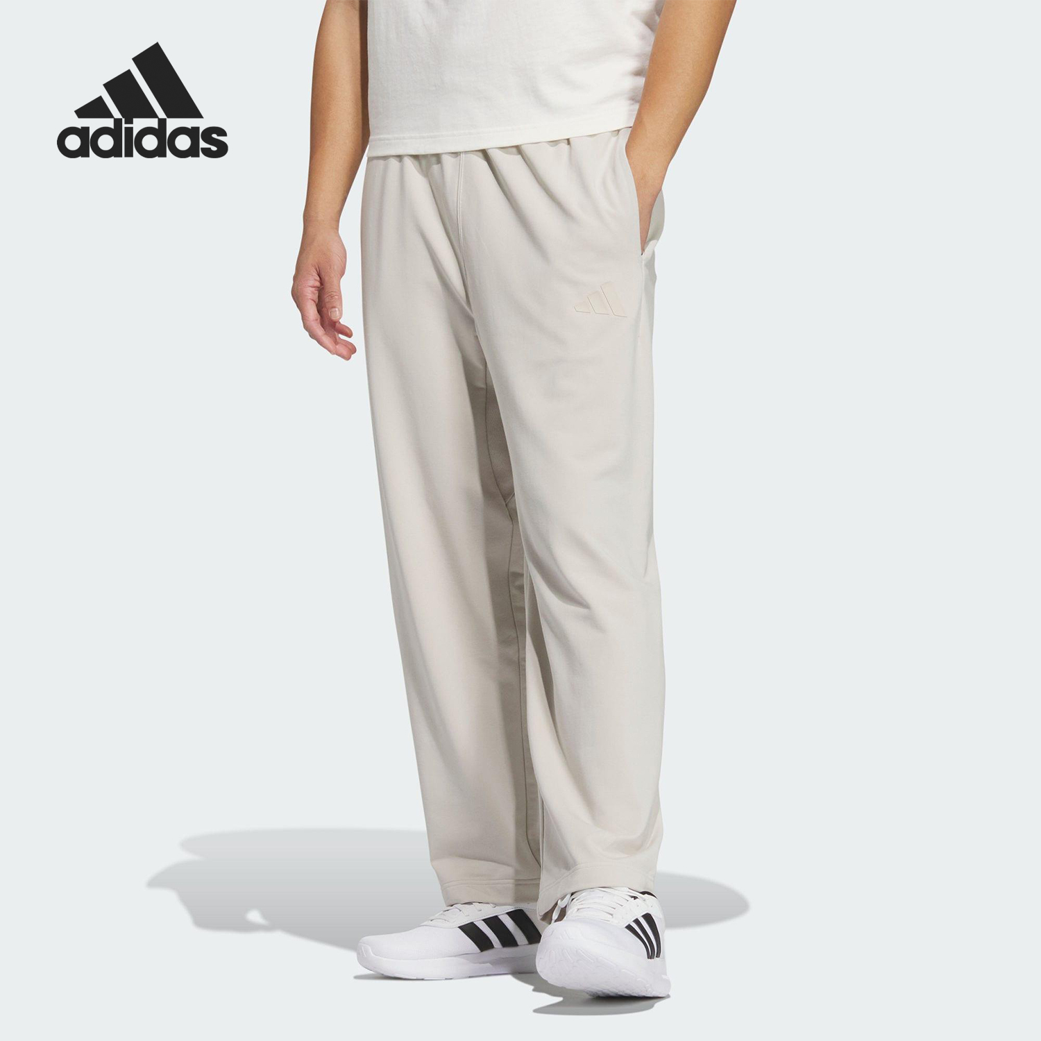 Adidas/阿迪达斯官方正品2025新款男士针织直筒运动长裤JL6074