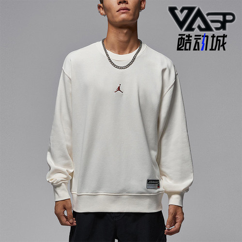 Nike/耐克正品JORDAN男士圆领简约长袖休闲套头卫衣IO7830-133