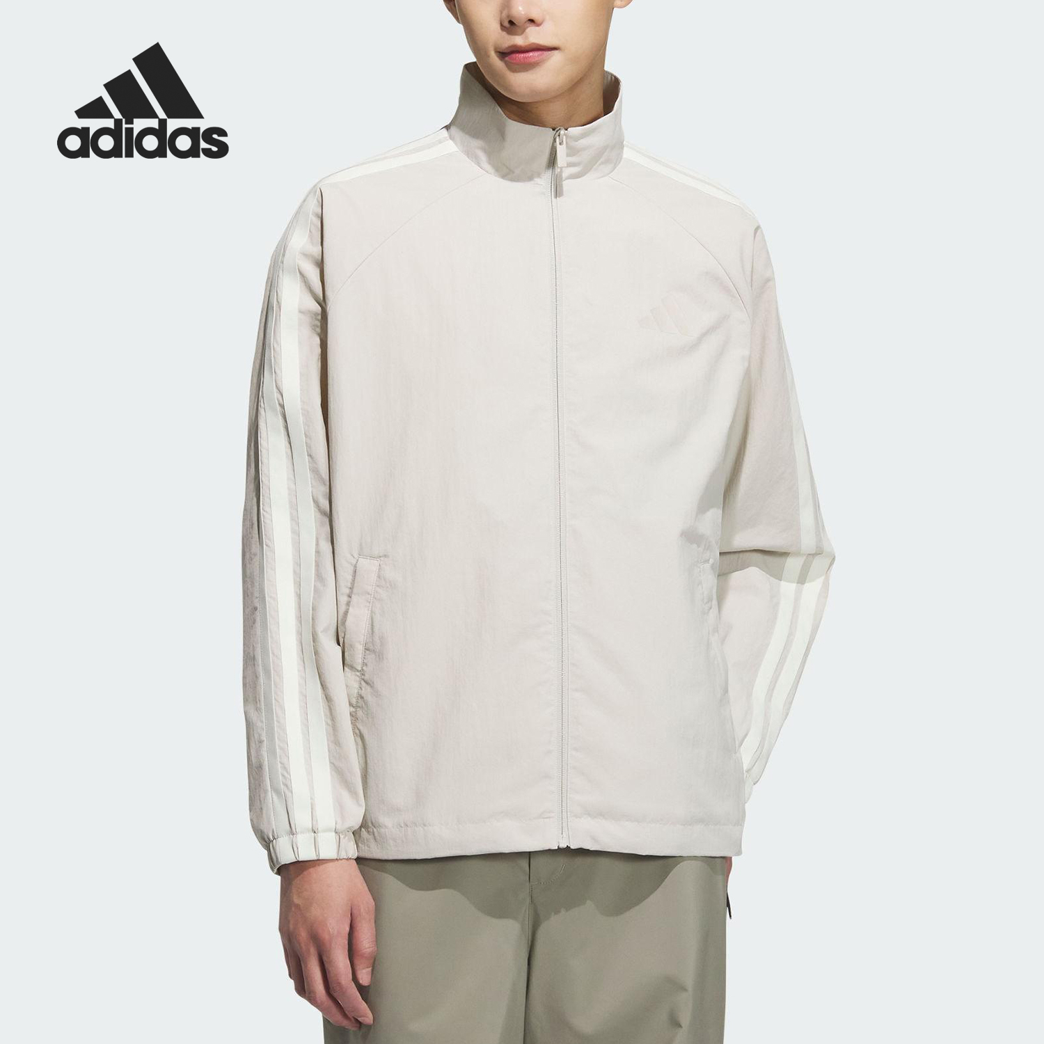 Adidas/阿迪达斯正品2025春款男士休闲插肩袖户外外套KC3894