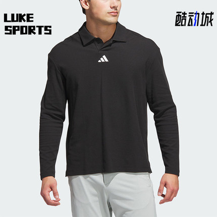 Adidas/阿迪达斯正品2025男士经典高尔夫运动长袖POLO衫JN3038