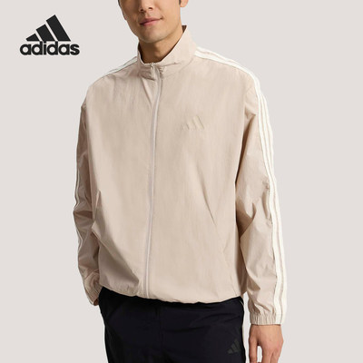 Adidas/阿迪达斯官方正品春季男士运动休闲梭织立领外套KR2521