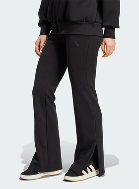 Adidas/阿迪达斯正品2025冬季款女士日常修身松紧腰长裤JM3757