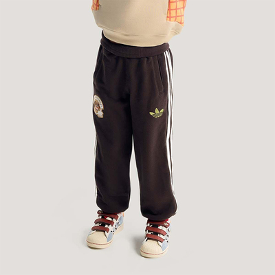 Adidas/阿迪达斯正品三叶草新款儿童经典黑色束脚运动裤KS3166