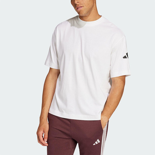 Adidas/阿迪达斯正品夏季男士经典套头透气圆领针织短袖T恤JC9296