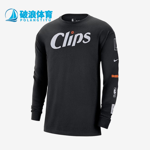 Nike/耐克正品NBA 男士字母印花套头经典透气长袖T恤FN1110-010