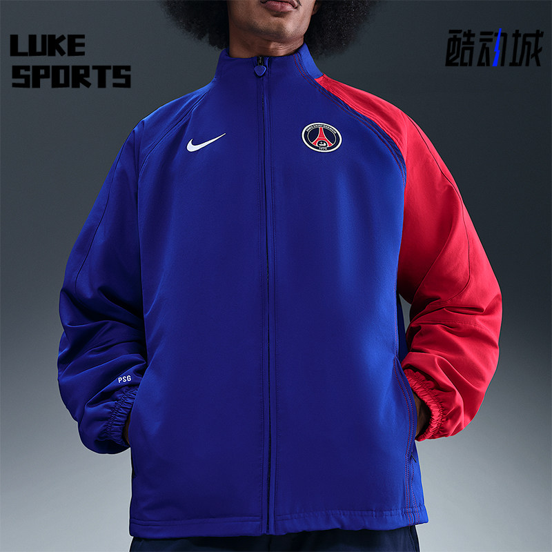 Nike/耐克正品男士亲肤宽松立领足球运动长袖T恤IH1872-417