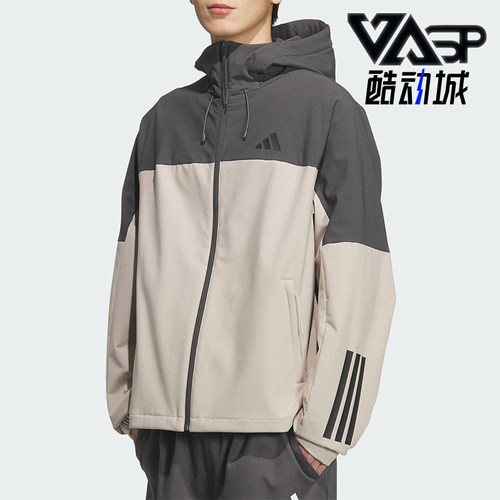 Adidas/阿迪达斯正品V SFT SHELL JK2男女连帽拼接宽松外套KF5231