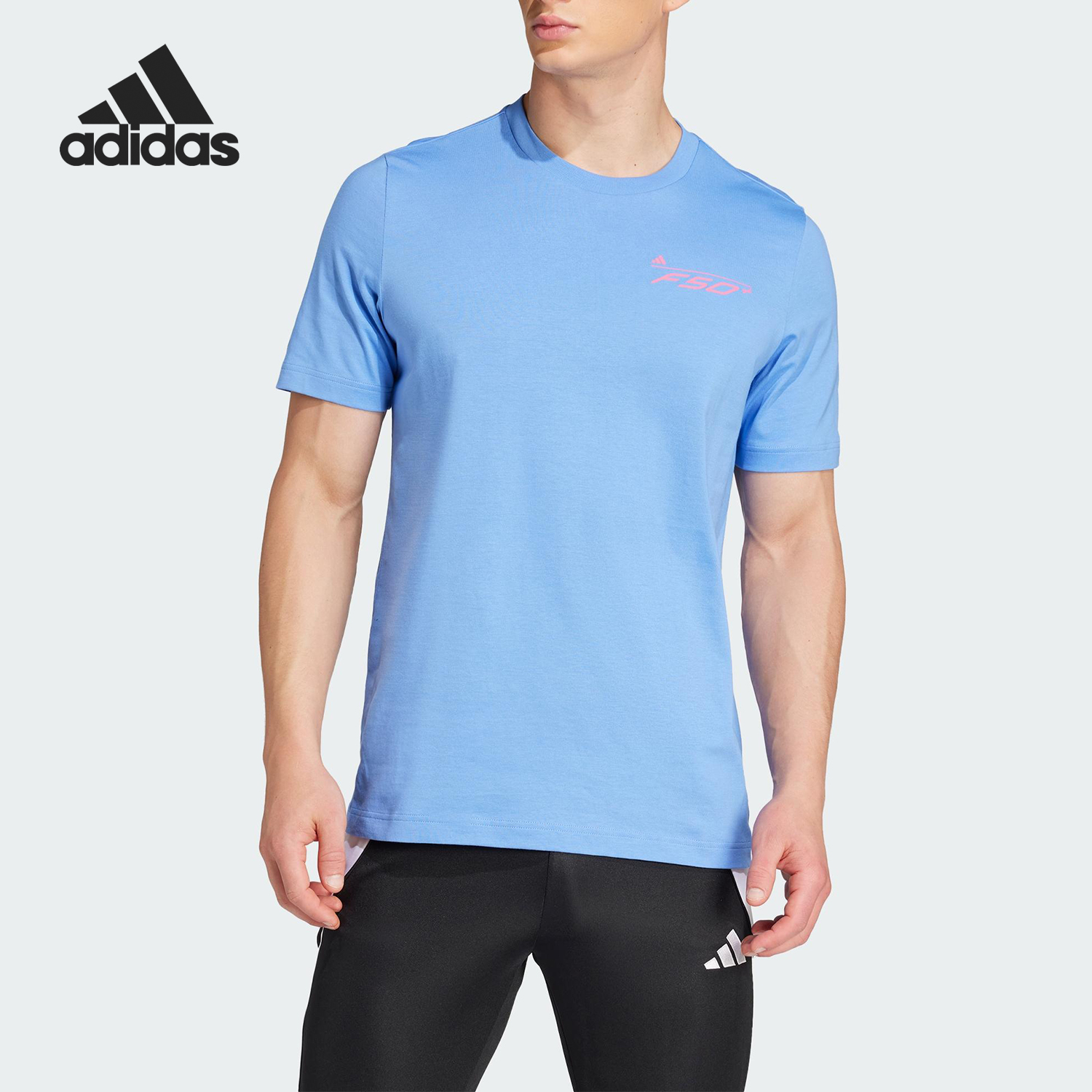 Adidas/阿迪达斯官方正品2025夏季男士图案印花套头短袖JN4951