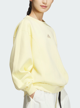 Adidas/阿迪达斯官方正品LOGO CREW女士针织圆领运动卫衣JJ3569