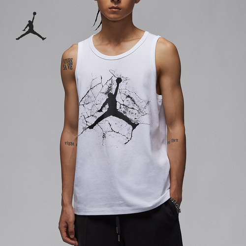 Nike/耐克正品JORDAN男士印花休闲运动无袖背心FZ1942-100