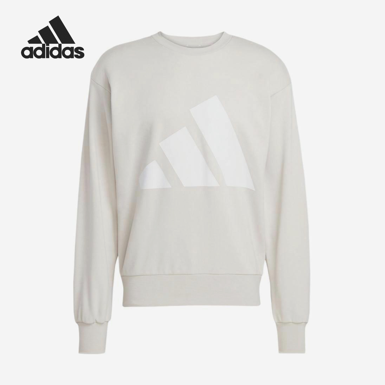 Adidas/阿迪达斯正品2025春男士针织运动宽松圆领卫衣JE8953