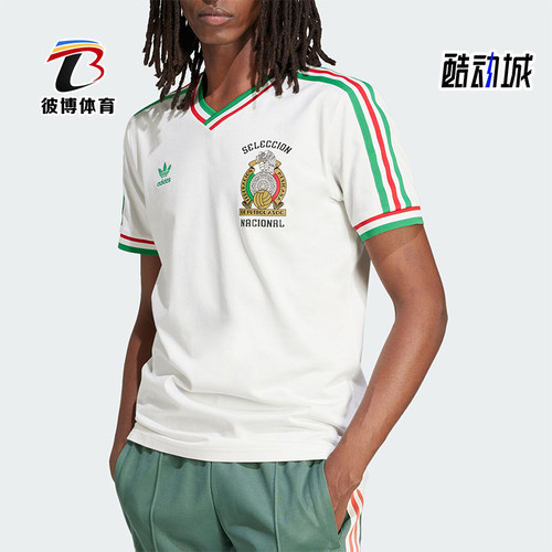 阿迪达斯男士足球训练透气球衣