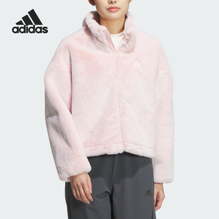 保暖立领毛绒外套JJ1080 Adidas 阿迪达斯官方正品 新款 女士时尚