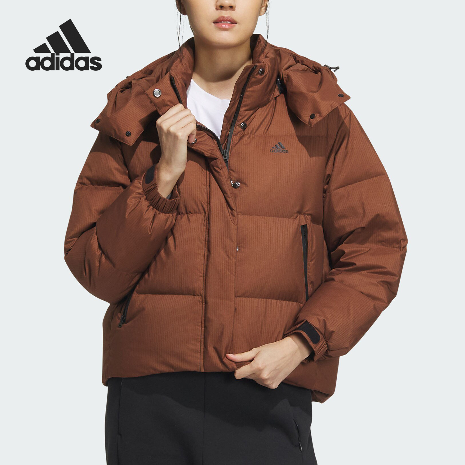 Adidas/阿迪达斯正品W PUFFY DOWN JK女士保暖羽绒服IW0773