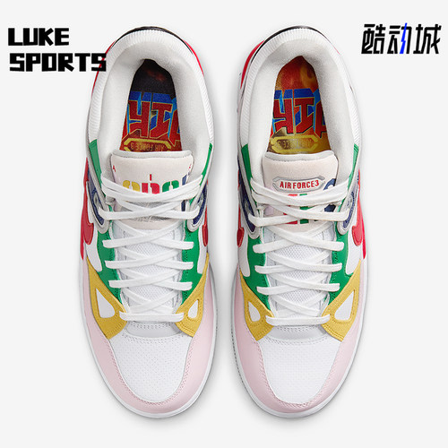Nike/耐克正品Air Force 3男士休闲运动耐磨拼接板鞋FQ7012-100