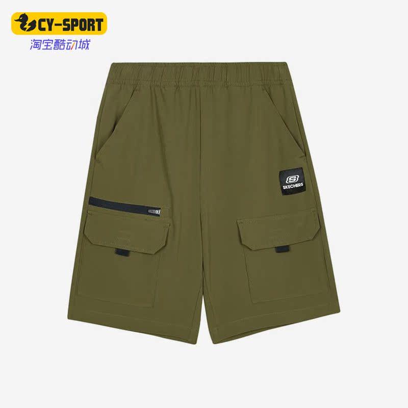 Skechers/斯凯奇正品儿童运动训练休闲透气工装短裤 L222B051