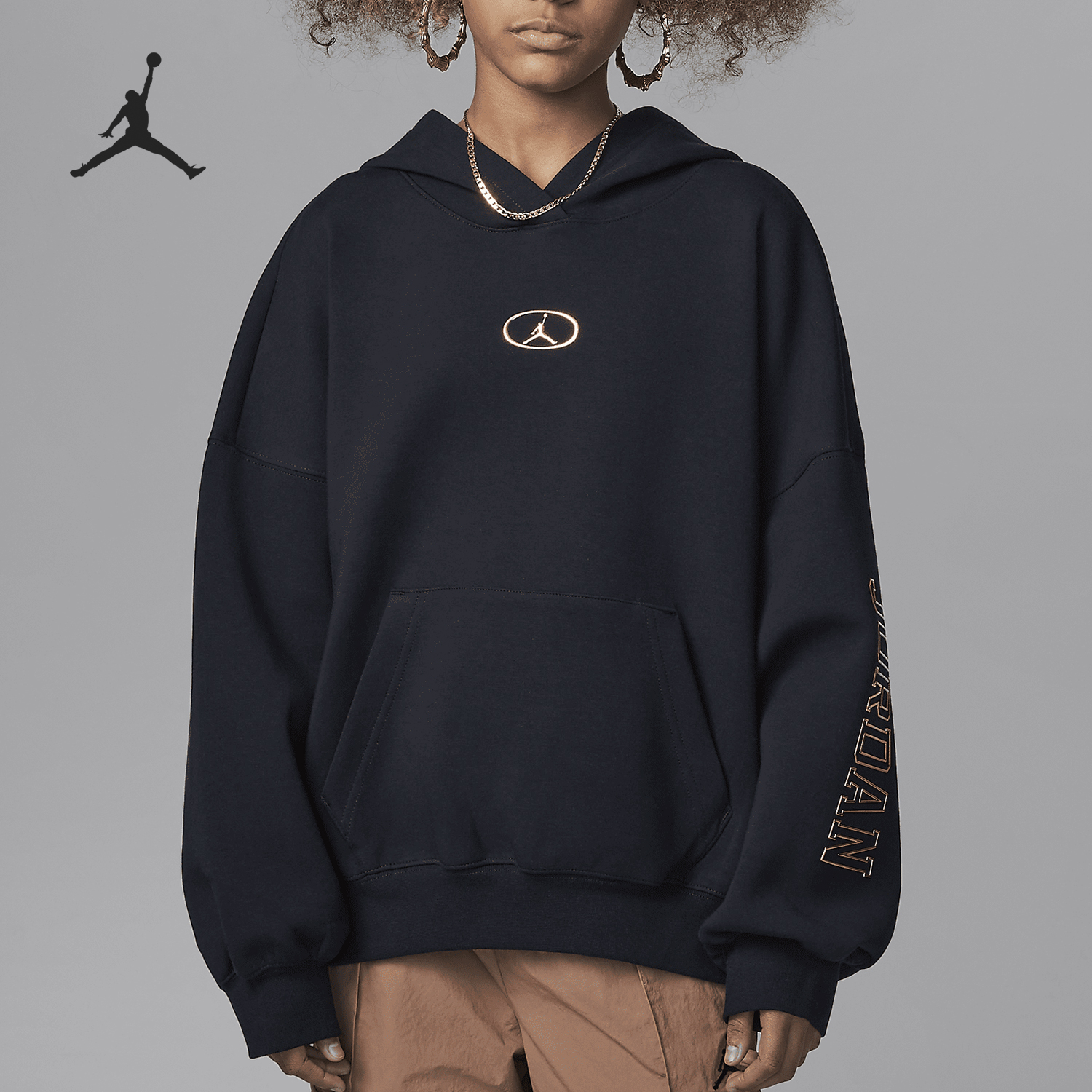 Nike/耐克正品JORDAN大童宽松运动户外休闲卫衣HV1523-010