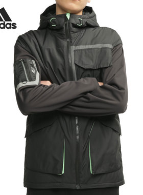 Adidas/阿迪达斯正品男装休闲户外连帽夹克 URBAN PAD JKT GV3518