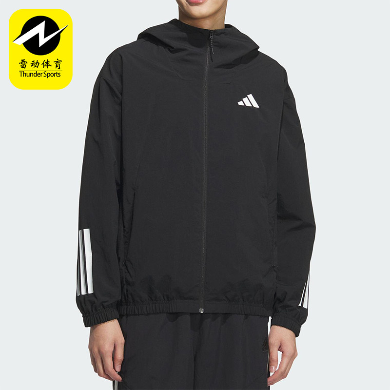 Adidas/阿迪达斯正品新款男士梭织透气经典连帽夹克外套KC3926