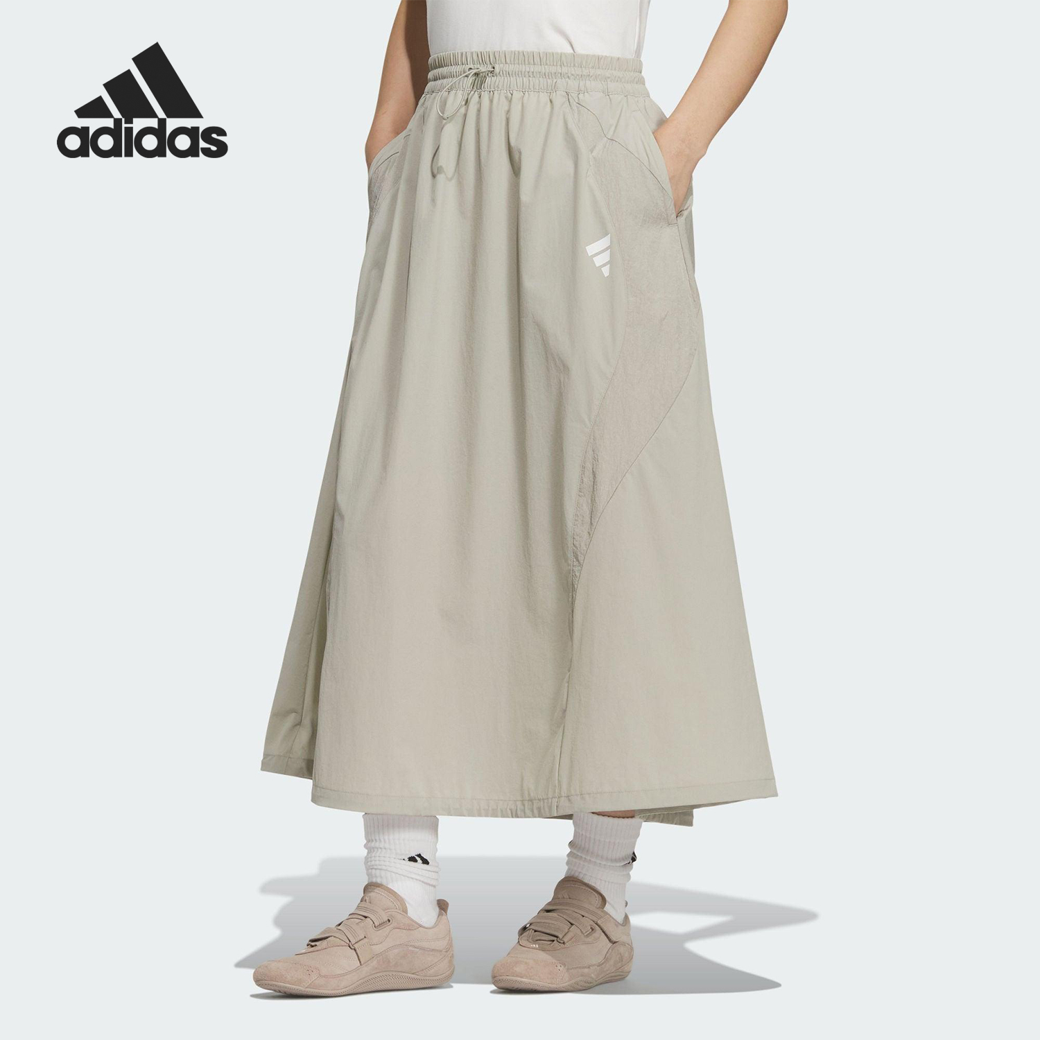 Adidas/阿迪达斯官方正品FOS FUTURE女士梭织宽松半身裙KF0697