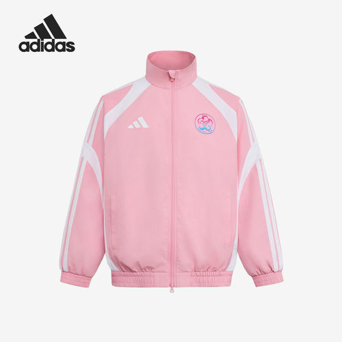 Adidas/阿迪达斯官方正品新款男女宽松拉链条纹长袖夹克LG1970