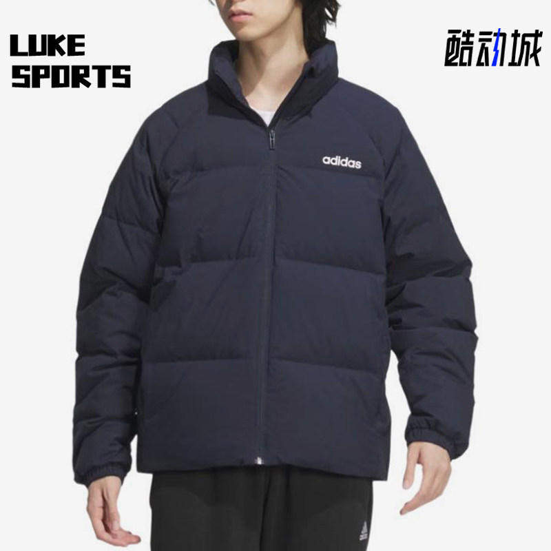 Adidas/阿迪达斯正品新款男女传奇墨水蓝休闲经典羽绒服JL9585