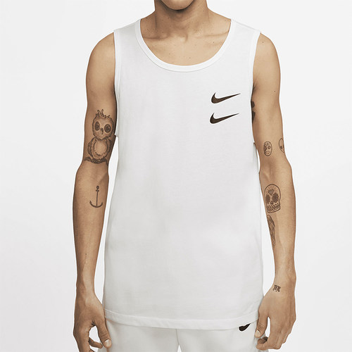 Nike/耐克正品2025男士休闲无袖印花圆领套头背心T恤CQ5293-100