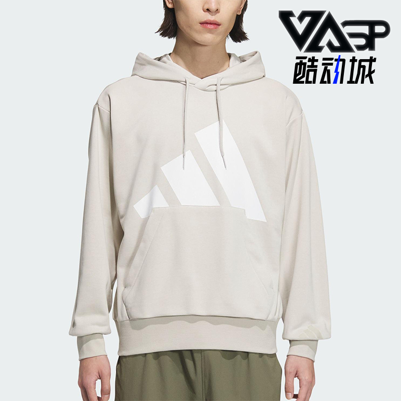 Adidas/阿迪达斯正品2025春季男士针织休闲连帽卫衣JZ2150