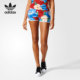 BJ8419 三叶草女子花卉系列舒适透气运动短裤 Adidas 阿迪达斯正品