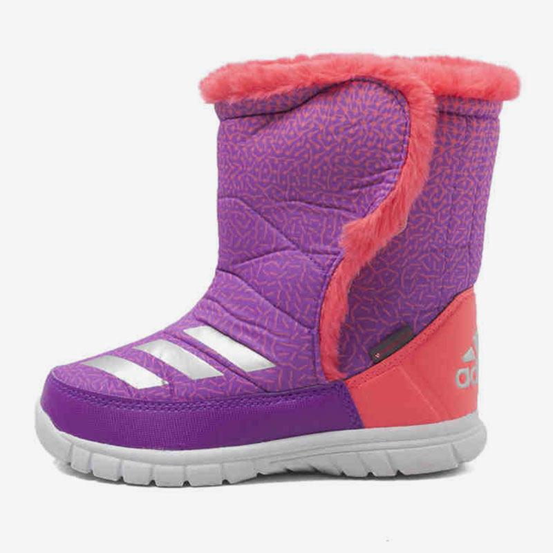 Adidas/阿迪达斯正品小童长筒靴舒适雪地靴保暖冬季防滑 BB3819