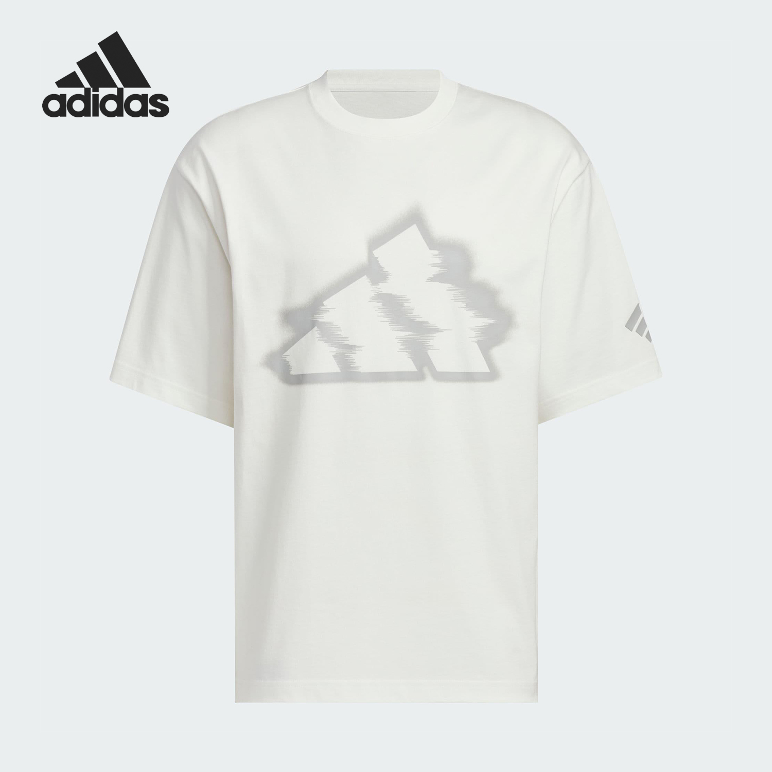 Adidas/阿迪达斯官方正品夏季男士宽松休闲印花运动短袖KB5951