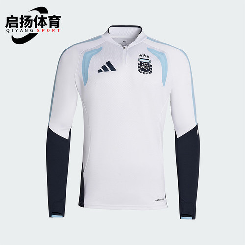 Adidas/阿迪达斯正品2025冬季款男士套头立领拼接足球上衣JZ5969