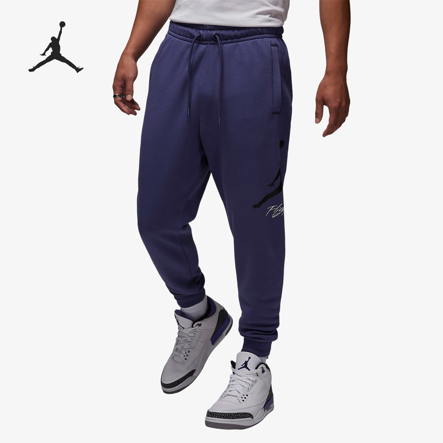 Nike/耐克正品JORDAN男士时尚加绒保暖针织运动裤FD7346-502