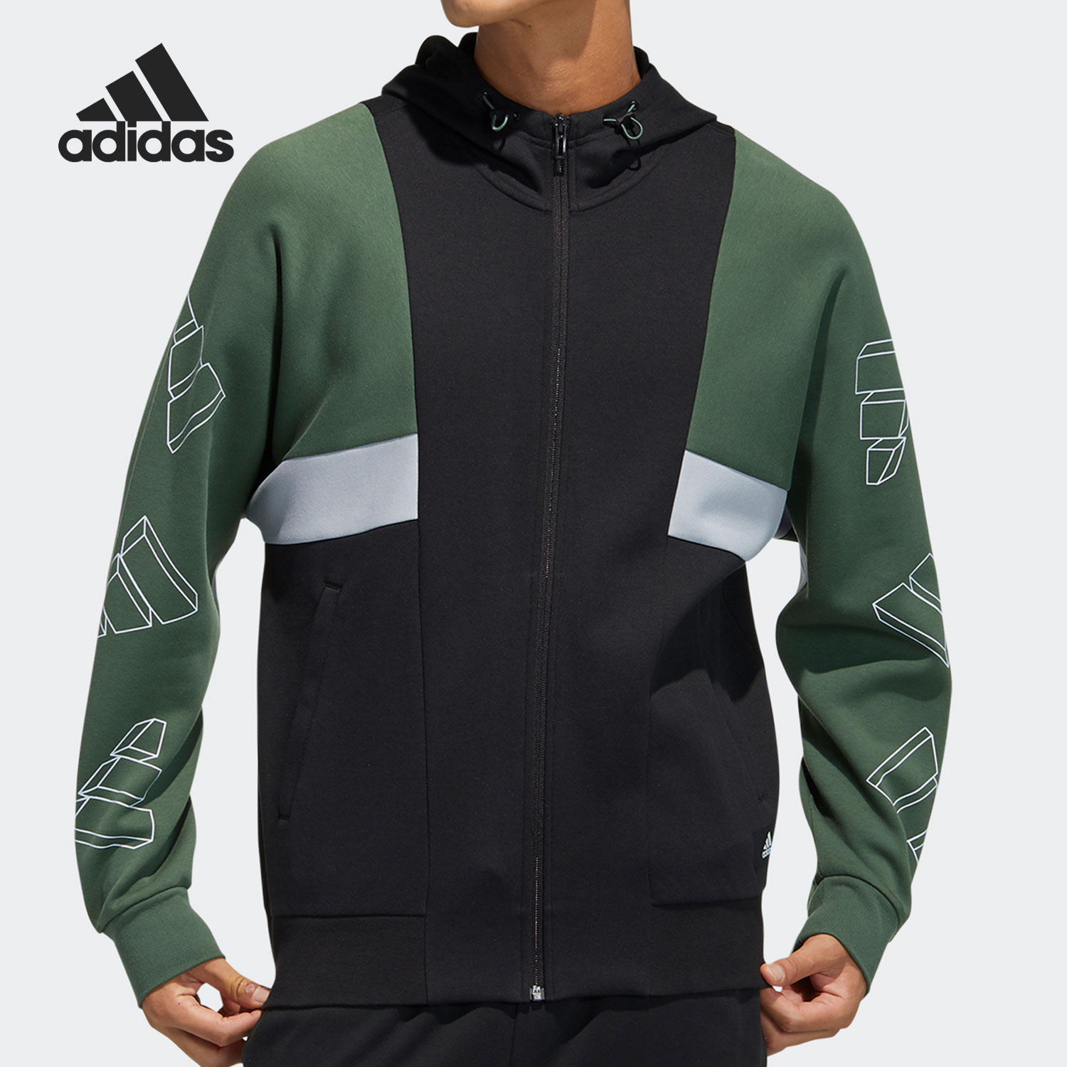 Adidas/阿迪达斯正品男子春季新款运动服连帽宽松夹克 GP1817