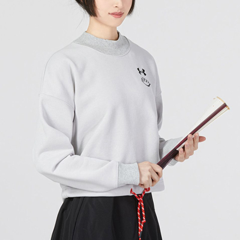 UA/安德玛正品运动女士训练时尚印花户外卫衣套头衫1374532-592