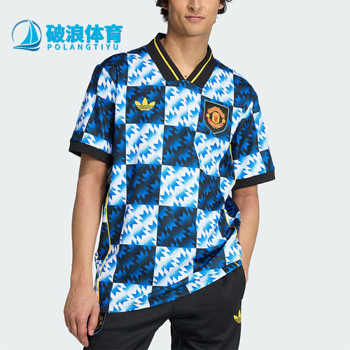 Adidas/阿迪达斯正品三叶草男士刺绣曼联足球宽松运动T恤JN2813