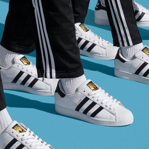 Adidas/阿迪达斯正品三叶草金标贝壳头男女同款休闲板鞋C77124