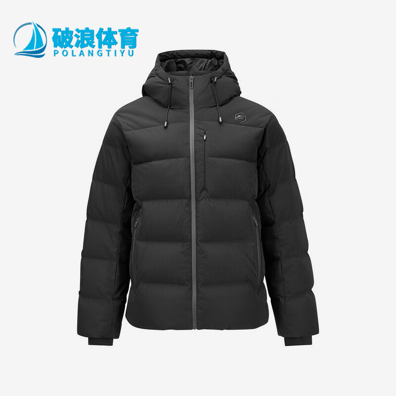 斯凯奇男士保暖宽松连帽羽绒服