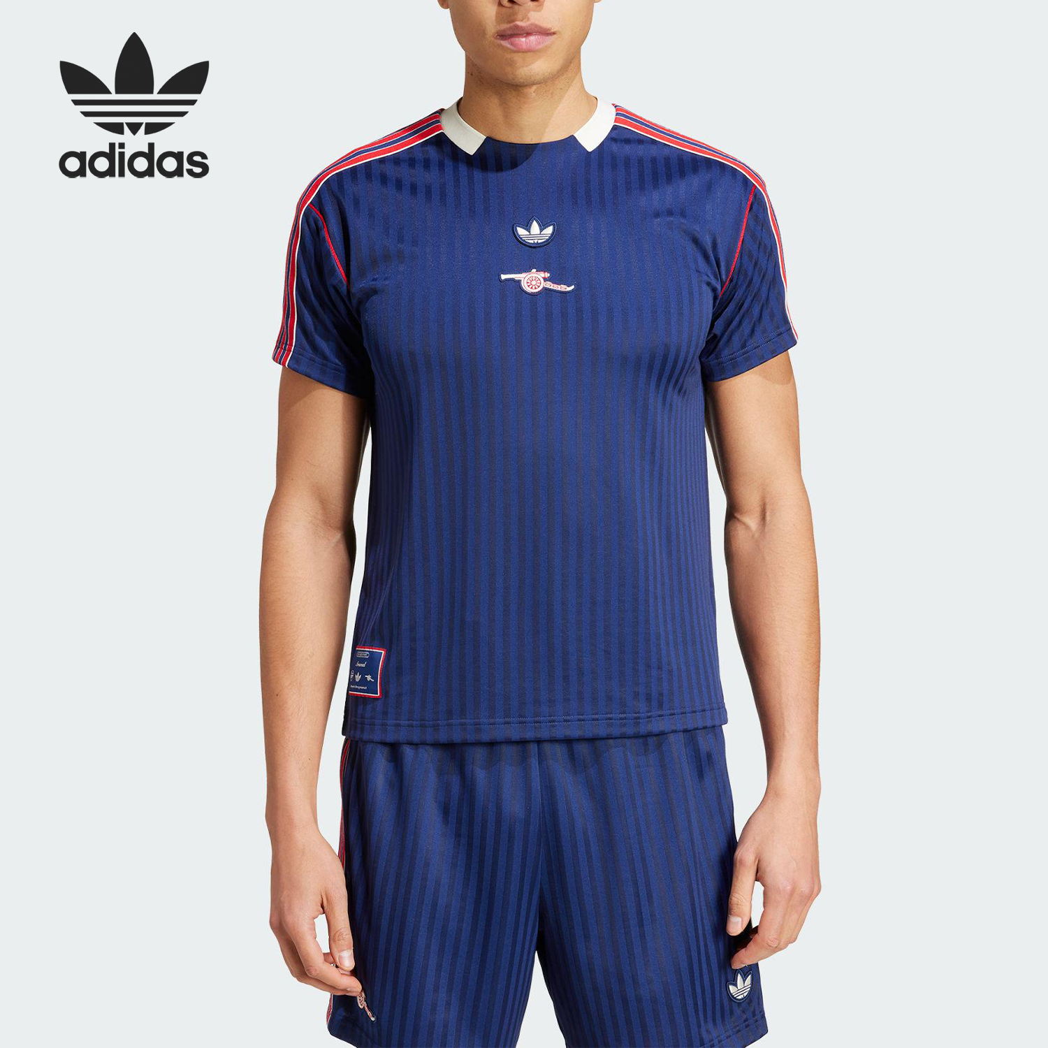 Adidas/阿迪达斯正品三叶草男士足球透气训练运动球衣JF0546