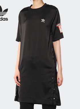 Adidas/阿迪达斯正品 TEE DRESS AUG 三叶草女子连衣裙DU6969